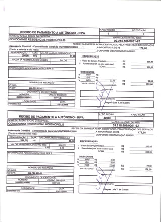 Prestação de Contas - Novembro 2009