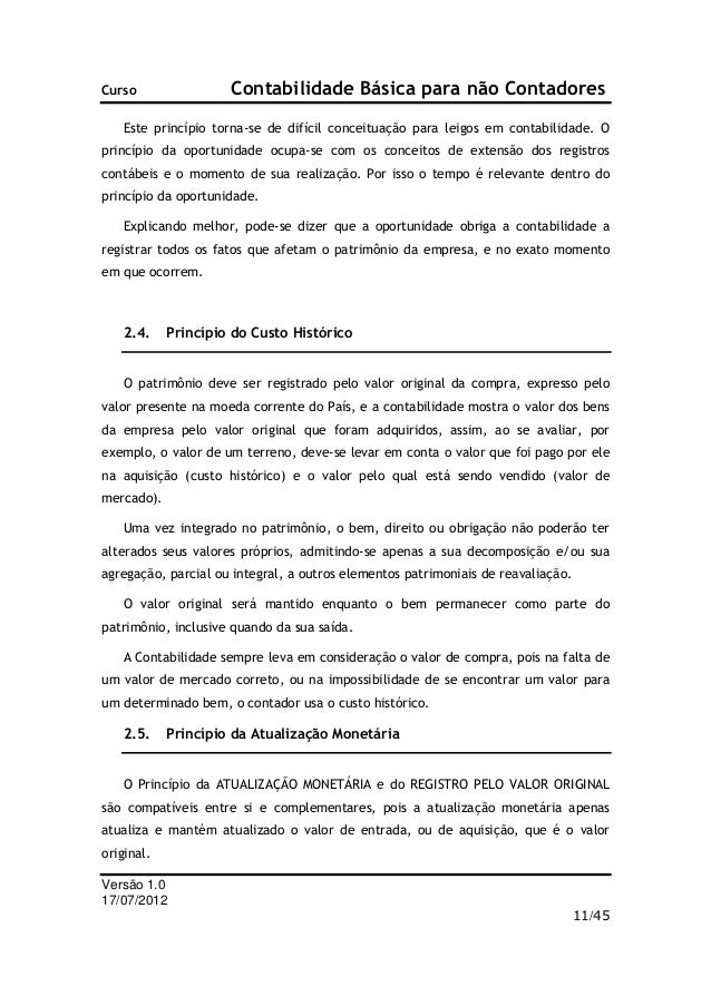 Curso contabilidade para nao contadores