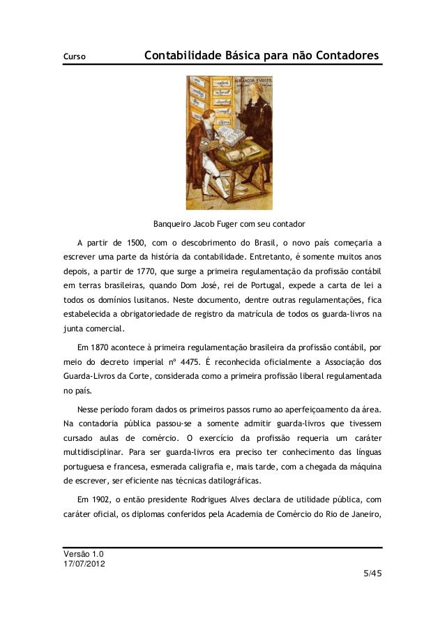 Curso contabilidade para nao contadores