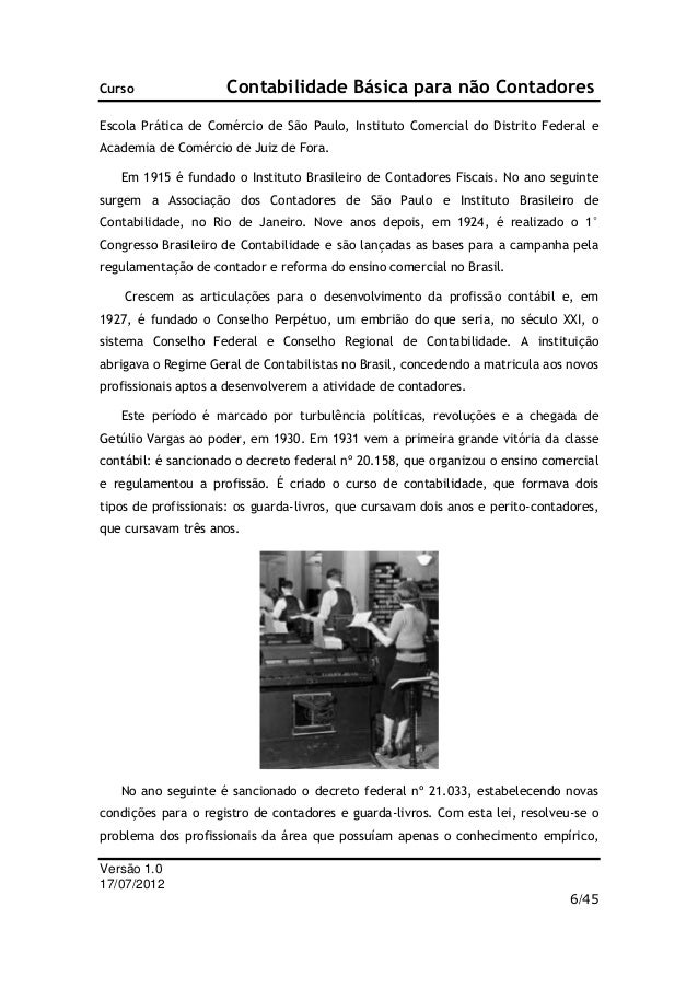 Curso contabilidade para nao contadores