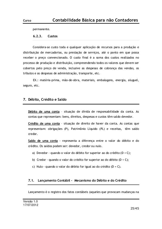 Curso contabilidade para nao contadores