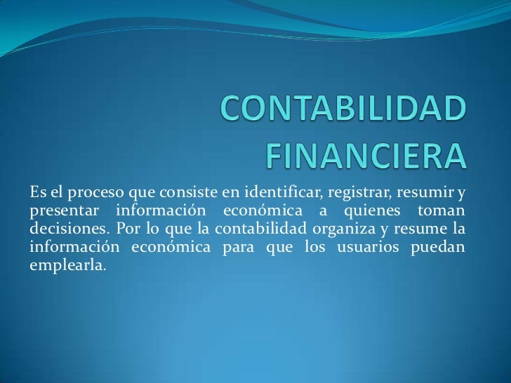Contabilidad Financiera