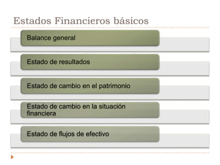 Estados Financieros básicos