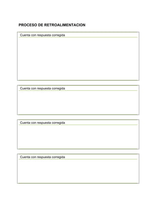 PROCESO DE RETROALIMENTACION
Cuenta con respuesta corregida
Cuenta con respuesta corregida
Cuenta con respuesta corregida
Cuenta con respuesta corregida
 