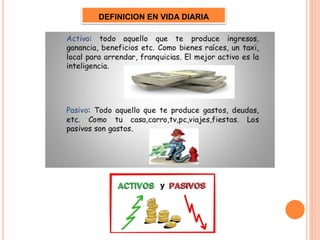 DEFINICION EN VIDA DIARIA
 