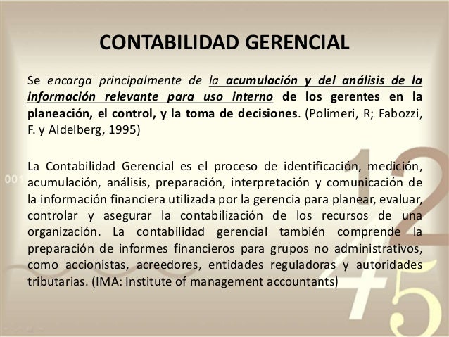 Contabilidad Gerencial