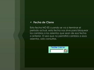 Cta. IngresosAdemás deberá ser la última cuenta de capital o sea que es la última cuenta de mayor, ya que de ahí siguen las cuentas de resultados empezando por Ingresos o Ventas.