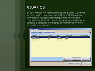 Año.El año es el parámetro por el cual se le dice al sistema de contabilidad, cual es el año de la empresa activa en el cual se quiere trabajar, ya sea para consultar, obtener reportes o incluso capturar movimientos. El sistema de contabilidad puede tener en línea cualquier cantidad de años con información y esto solo es limitado por la capacidad en disco duro.