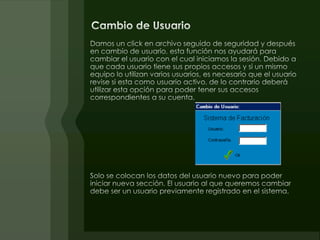 USUARIOSEn esta función nos va ayudar a saber quienes y cuantos son los usuarios que están manipulando el sistema, sin embargo es necesario aclarar que esta función solo puede ser manipulada por el supervisor, que va hacer la persona o personas encargada de dar entrada o no a los usuarios al sistema.