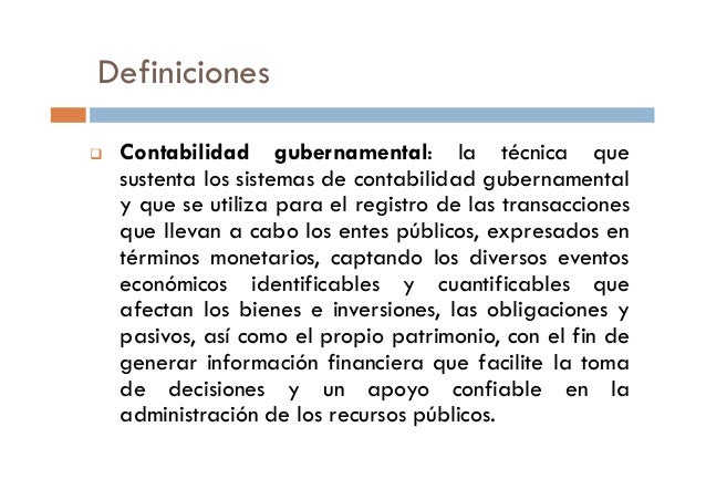 Contabilidad gubernamental