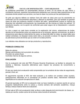 Contabilidad Iii Cesde