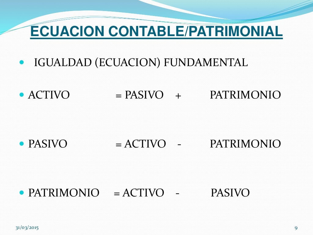 la ecuacion patrimonial