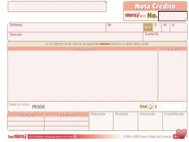 contabilidad nota d 233 bito y credito nota debito