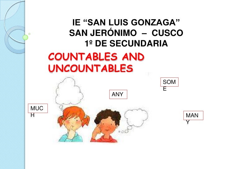Contables e incontables ( alumnos)