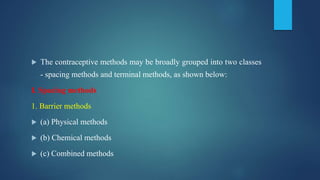 Terminal Method Contraceptives methods SlideShare by Patial S | PPTX