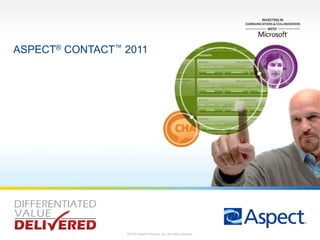 ASPECT® CONTACT™ 2011




1
                 ©2012 Aspect Software, Inc. All rights reserved.
 