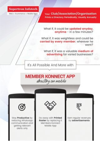 Member Konnect App - Directory on Mobile / Contact app - Digital Roster - Digital Members' Directory