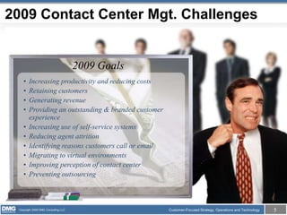 5<br />5<br />2009 Contact Center Mgt. Challenges<br />2009 Goals<br /><ul><li>Increasing productivity and reducing costs
