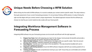 Wfm Forecasting Methods Contact Centre Forecasting from Spreadsheets to WFM Software.pptx