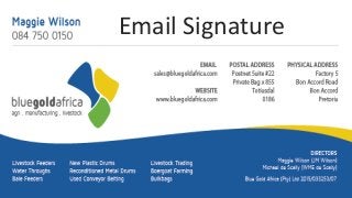 Email Signature
 