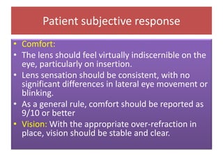 Which Lens for Which Patient?