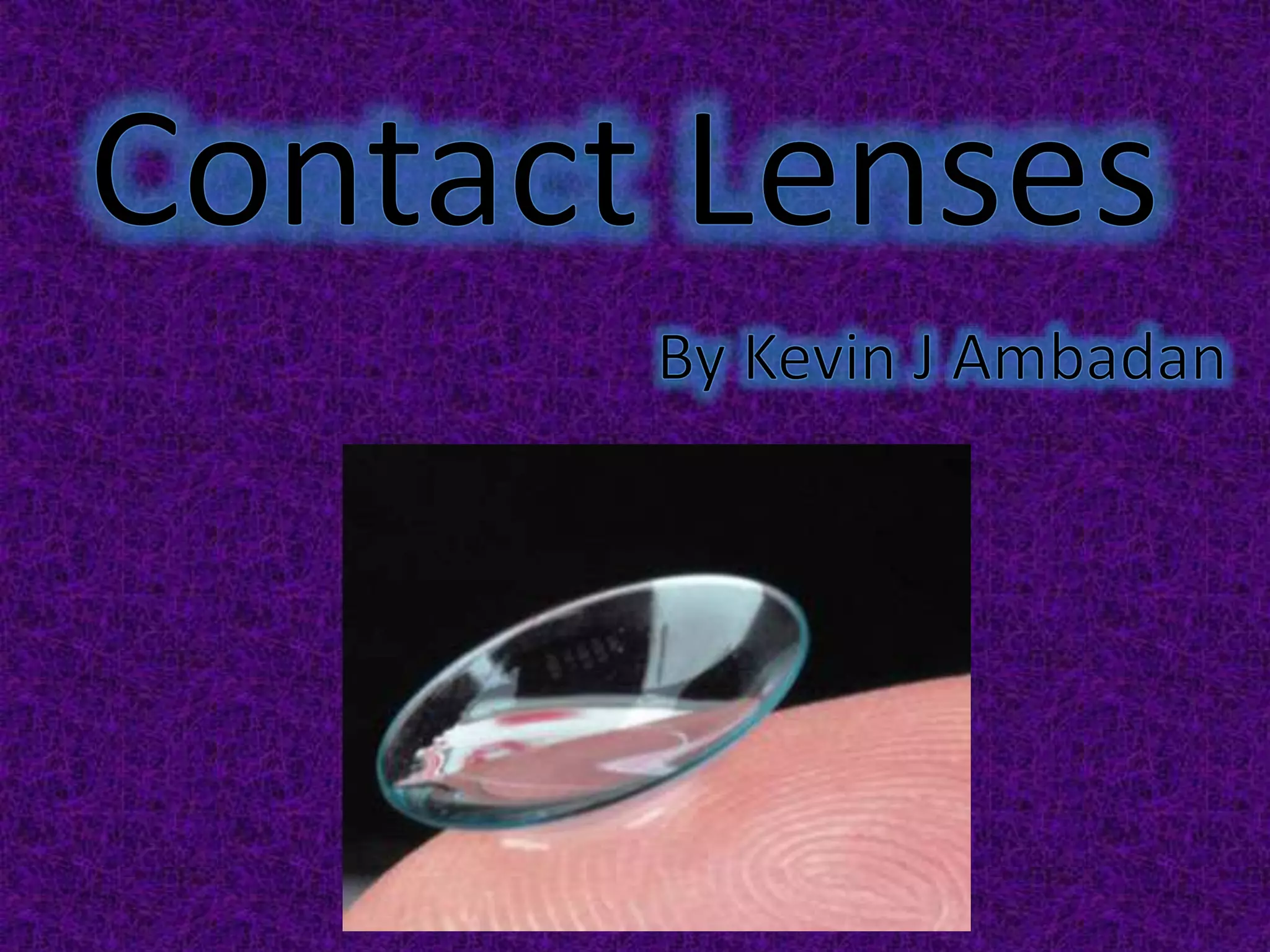 Contact lenses PPT