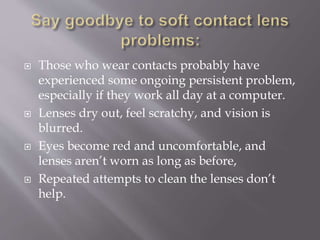 Contact lenses troubleshooting | PPTX