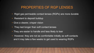 Tear Pooling Rgp Contact lens properties and manufacturing.pptx