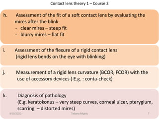 Contact lens theory 1 course 2 | PPTX