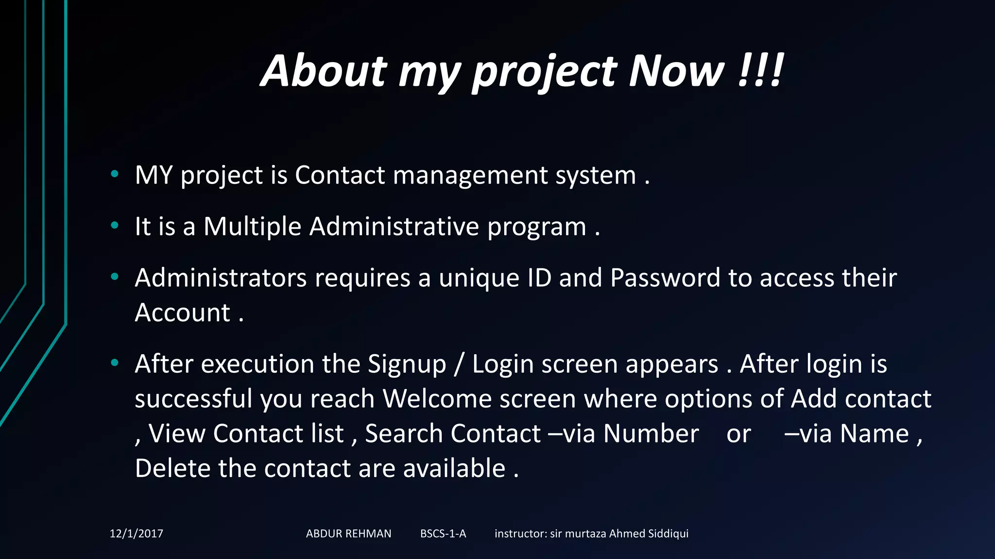 Contact management system , phone book management system | PPTX ...