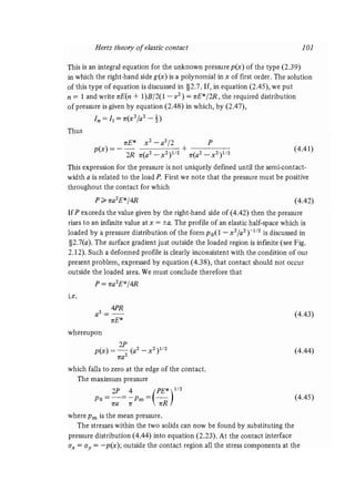 Contact mechanics
