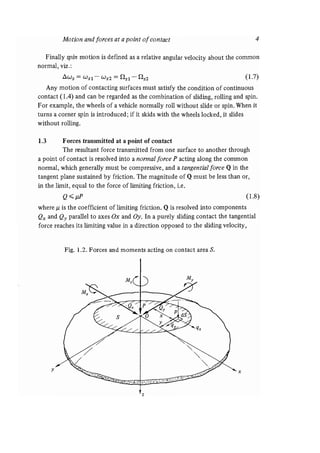 Contact mechanics