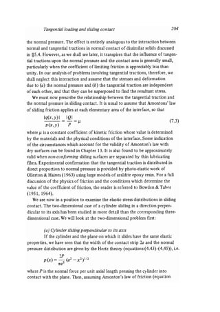 Contact mechanics