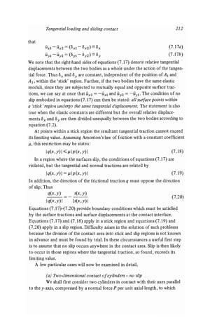 Contact mechanics