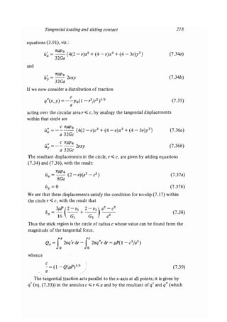 Contact mechanics