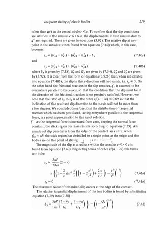 Contact mechanics