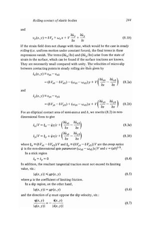 Contact mechanics