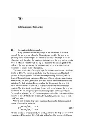 Contact mechanics