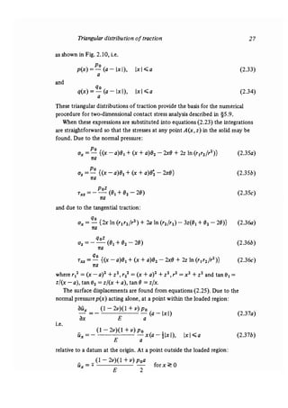 Contact mechanics