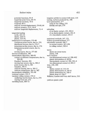 Contact mechanics