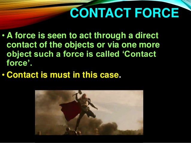 FORCE | CONTACT AND NON-CONTACT FORCES