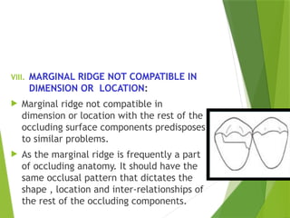 CONTACTS AND CONTOURS In Restorative Dentistry | PPTX