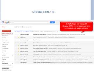 Affichage CTRL+ ou -
 