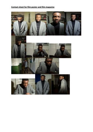 Contact sheet for film poster and film magazine
 