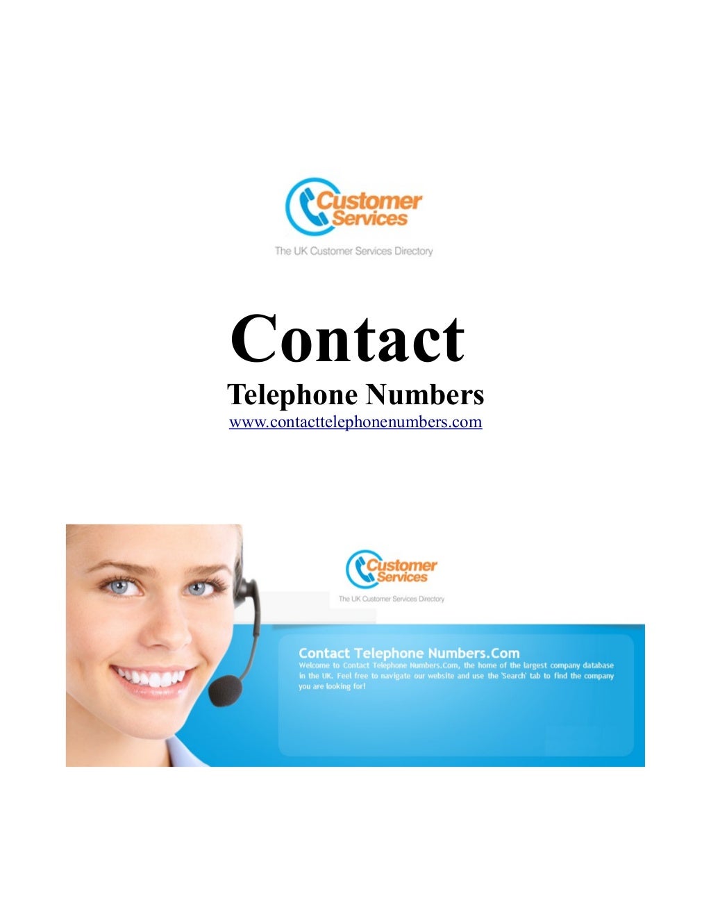 Contact Telephone Numbers