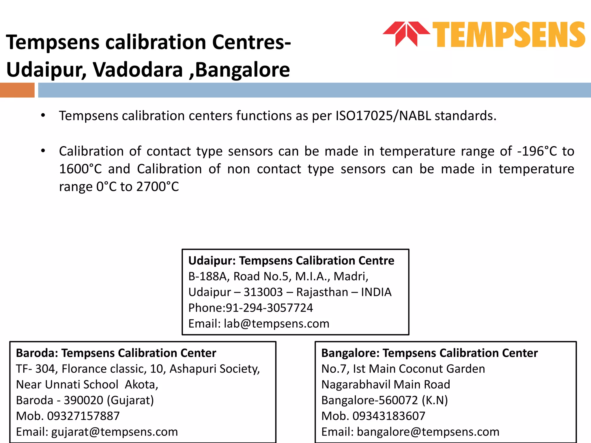 Contact temperature sensor calibration | PPTX