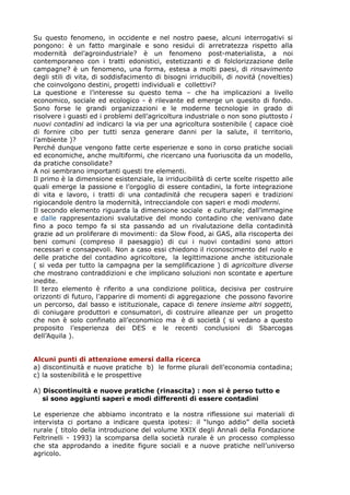 G3!?3*+,'!;*/'&*/'0!$/!'(($-*/,*!*!/*2!/'+,.'!5%*+*0!%2(3/$!$/,*..'4%,$1$!+$!
5'/4'/'F ! B ! 3/ ! ;%,,' ! &%.4$/%2* ! * ! +'/' ! .*+$-3$ ! -$ ! %..*,.%,*<<% ! .$+5*,,' ! %22%!
&'-*./$,8 ! -*26%4.'$/-3+,.$%2*K ! B ! 3/ ! ;*/'&*/' ! 5'+,C&%,*.$%2$+,%0 ! % ! /'$!
('/,*&5'.%/*' ! ('/ ! $ ! ,.%,,$ ! *-'/$+,$($0 ! *+,*,$<<%/,$ ! * ! -$ ! ;'2(2'.$<<%<$'/* ! -*22*!
(%&5%4/*K!B!3/!;*/'&*/'0!3/%!;'.&%0!*+,*+%!%!&'2,$!5%*+$0!-$ !!(+3#-(6"+%,'
-*42$!+,$2$!-$!1$,%0!-$!+'--$+;%($&*/,'!-$!#$+'4/$!$..$-3($#$2$0!-$!+,-(%&'7/'1*2,$*+9!
()*!('$/1'24'/'!-*+,$/$0!5.'4*,,$!$/-$1$-3%2$!*!!('22*,,$1$K
A% ! ?3*+,$'/* ! * ! 26$/,*.*++* ! +3 ! ?3*+,' ! ,*&% ! L ! ()* ! )% ! $&52$(%<$'/$ ! % ! 2$1*22'!
*('/'&$('0!+'($%2*!*-!*('2'4$('!C!B!.$2*1%/,*!*-!*&*.4*!3/!?3*+$,'!-$!;'/-':!
G'/' ! ;'.+* ! 2* ! 4.%/-$ ! '.4%/$<<%<$'/$ ! * ! 2* ! &'-*./* ! ,*(/'2'4$* ! $/ ! 4.%-' ! -$!
.$+'21*.*!$!43%+,$!*-!$!5.'#2*&$!-*226%4.$('2,3.%!$/-3+,.$%2*!'!/'/!+'/'!5$3,,'+,'!('
+5,-('/,+%#*(+(!%-!$/-$(%.($!2%!1$%!5*.!3/%!%4.$('2,3.%!+'+,*/$#$2*!7!(%5%(*!($'B!
-$ ! ;'./$.* ! ($#' ! 5*. ! ,3,,$ ! +*/<% ! 4*/*.%.* ! -%//$ ! 5*. ! 2% ! +%23,*0 ! $2 ! ,*..$,'.$'0!
26%&#$*/,*!9K!!!
M*.()N!-3/?3*!1*/4'/'!;%,,*!(*.,*!*+5*.$*/<*!*!+'/'!$/!('.+'!5.%,$()*!+'($%2$!
*-!*('/'&$()*0!%/()*!&32,$;'.&$0!()*!.$(*.(%/'!3/%!;3'.$3+($,%!-%!3/!&'-*22'0!
-%!5.%,$()*!('/+'2$-%,*K
"!/'$!+*&#.%/'!$&5'.,%/,$!?3*+,$!,.*!*2*&*/,$:
O2!5.$&'!B!2%!-$&*/+$'/*!*+$+,*/<$%2*0!2%!$..$-3($#$2$,8!-$!(*.,*!+(*2,*!.$+5*,,'!%22*!
?3%2$!*&*.4*!2%!5%++$'/*!*!26'.4'42$'!-$!*++*.*!('/,%-$/$0!2%!;'.,*!$/,*4.%<$'/*!
-$ ! 1$,% ! * ! 2%1'.'0 ! $ ! ,.%,,$ ! -$ ! 3/% !/,+%#*(+(%&! ()* ! .*(35*.% ! +%5*.$ ! * ! ,.%-$<$'/$!
.$4$'(%/-'2*!-*/,.'!2%!&'-*./$,80!$/,.*(($%/-'2*!('/!+%5*.$!*!&'-$!6,*"!+(9
O2!+*('/-'!*2*&*/,'!.$43%.-%!2%!-$&*/+$'/*!+'($%2*!!*!(32,3.%2*P!-%226$&&%4$/*!
* !-%22*! .%55.*+*/,%<$'/$ ! +1%23,%,$1* ! -*2 ! &'/-' ! ('/,%-$/' ! ()* ! 1*/$1%/' ! -%,*!
;$/' ! % ! 5'(' ! ,*&5' ! ;% ! +$ ! +,% ! 5%++%/-' ! %- ! 3/ ! .$1%23,%<$'/* ! -*22% ! ('/,%-$/$,8!
4.%<$*!%-!3/!5.'2$;*.%.*!-$!&'1$&*/,$F!-%!G2'Q!R''-0!%$!S"G0!%22%!.$+('5*.,%!-*$!
#*/$ ! ('&3/$ ! 7('&5.*+' ! $2 ! 5%*+%44$'9 ! -$ ! (3$ ! $ ! /3'1$ ! ('/,%-$/$ ! +'/' ! %,,'.$!
/*(*++%.$!*!('/+%5*1'2$:!T'/!%!(%+'!*++$!()$*-'/'!$2!.$('/'+($&*/,'!-*2!.3'2'!*!
-*22* !5.%,$()* !-*2!('/,%-$/'! %4.$('2,'.*0!! 2%!2*4$,,$&%<$'/*! %/()*!$+,$,3<$'/%2*!
7!+$!1*-%!5*.!,3,,'!2%!(%&5%4/%!5*.!2%!+*&52$;$(%<$'/*!9!-$!#0!(/,$%5!"'*(-"!3"'
()*!&'+,.%/'!('/,.%--$<$'/$!*!()*!$&52$(%/'!+'23<$'/$!/'/!+('/,%,*!*!%5*.,3.*!
$/*-$,*:
O2 ! ,*.<' ! *2*&*/,' ! B ! .$;*.$,' ! % ! 3/% ! ('/-$<$'/* ! 5'2$,$(%0 ! -*($+$1% ! 5*. ! ('+,.3$.*!
'.$<<'/,$!-$!;3,3.'0!26%55%.$.*!-$!&'&*/,$!-$!%44.*4%<$'/*!!()*!5'++'/'!;%1'.$.*!
3/!5*.('.+'0!-%2!#%++'!*!$+,$,3<$'/%2*0!(%5%(*!-$!%"+"!"'(+3("6"'#$%!('3,00"%%(1'
-$!('/$34%.*!5.'-3,,'.$!*!('/+3&%,'.$0!-$!('+,.3$.*!%22*%/<*!5*.!! 3/!5.'4*,,'!
()*!/'/!B!+'2'!('/;$/%,'!%226*('/'&$('!&%!! B!-$!+'($*,8!7!+$!1*-%/'!%!?3*+,'!
5.'5'+$,' ! 26*+5*.$*/<% ! -*$ ! EUG ! * ! 2* ! .*(*/,$ ! ('/(23+$'/$ ! -$ ! G#%.('4%+!
-*226"?3$2%!9:!
!
!
?.-4#'()4#$'(&'(%$$*#='"#*(*0*+,'(&%..%(+'-*+-%
%9!-$+('/,$/3$,8!*!/3'1*!5.%,$()*!!#9!!2*!;'.&*!523.%2$!-*226*('/'&$%!('/,%-$/%P!
(9!2%!+'+,*/$#$2$,8!*!2*!5.'+5*,,$1*
!
"9!@',-"#$'#4'$A(*(#4"1*()+%$'-2*(B+'#%,-'$%C(D(#"#(,'(E()*+,"($4$$"(*(
((((,'(,"#"(%66'4#$'(,%)*+'(*(0"&'(&'<<*+*#$'(&'(*,,*+*(-"#$%&'#'
!
A* ! *+5*.$*/<* ! ()* ! %##$%&' ! $/('/,.%,' ! * ! 2%! /'+,.% ! .$;2*++$'/* ! +3$ ! &%,*.$%2$ ! -$!
$/,*.1$+,% ! ($ ! 5'.,%/' ! % ! $/-$(%.* ! ?3*+,% ! $5',*+$F ! $2 ! V23/4' ! %--$'W ! -*22% ! +'($*,8!
.3.%2*!7!,$,'2'!-*22%!$/,.'-3<$'/*!-*2!1'23&*!XXOX!-*42$!"//%2$!-*22%!R'/-%<$'/*!
R*2,.$/*22$!C!YZZ[9!2%!+('&5%.+%!-*22%!+'($*,8!.3.%2*!B!3/!5.'(*++'!('&52*++'!
()* ! +,% ! %55.'-%/-' ! % ! $/*-$,* ! ;$43.* ! +'($%2$ ! * ! % ! /3'1* ! 5.%,$()* ! /*2263/$1*.+'!
%4.$('2':
 