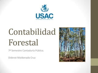Contabilidad
Forestal
7º Semestre Contaduría Pública.
Diderot Maldonado Cruz
 