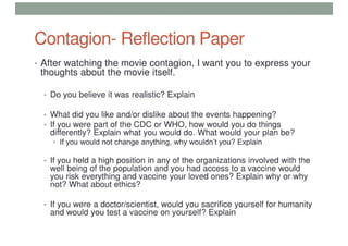 Contagion- Reflection Paper