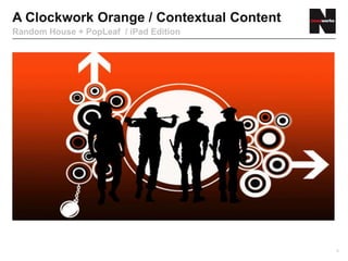 A Clockwork Orange / Contextual Content
Random House + PopLeaf / iPad Edition




                                          6
 